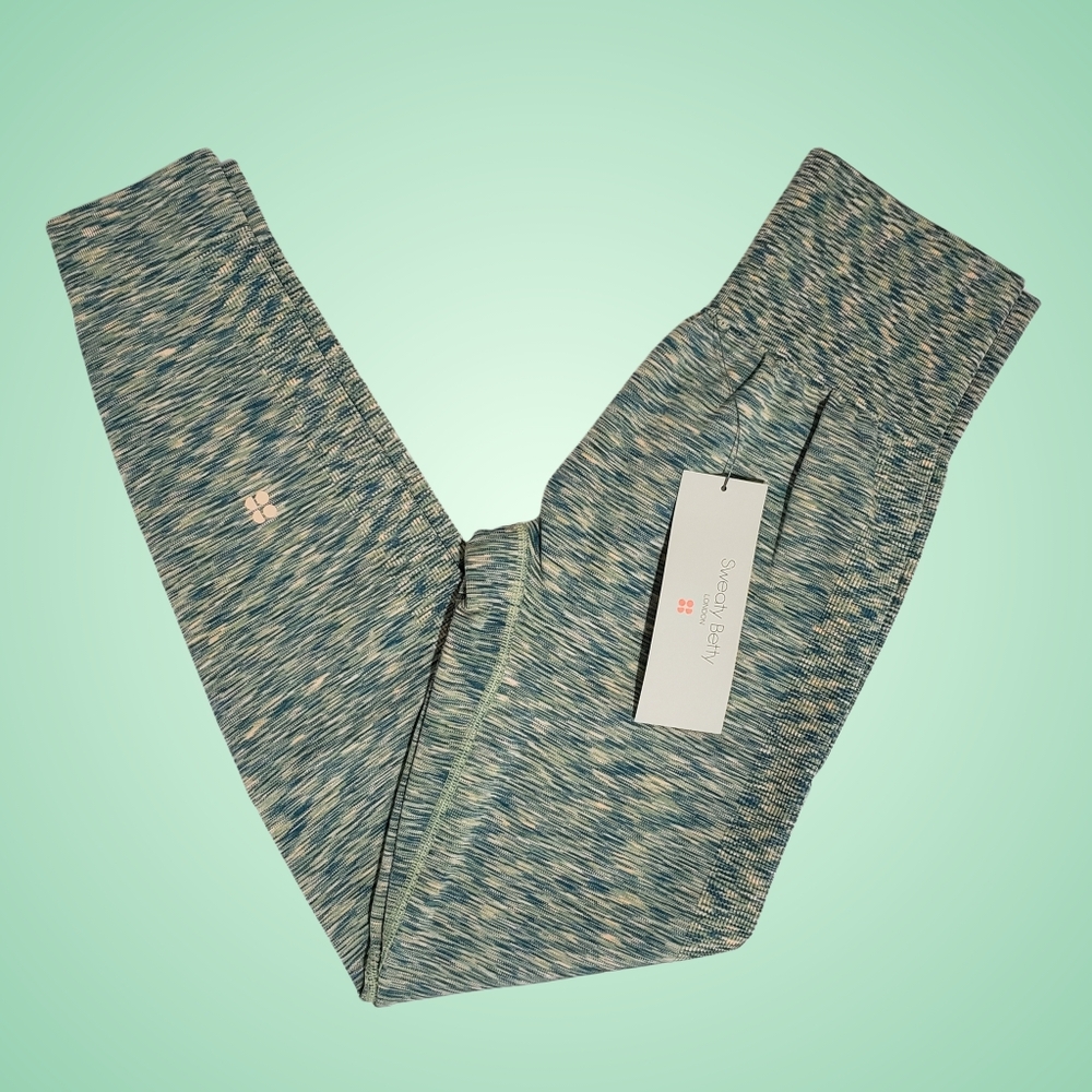 Sweaty Betty Base Layer Space Dye Leggings Medium Terrain Green NWT 💚